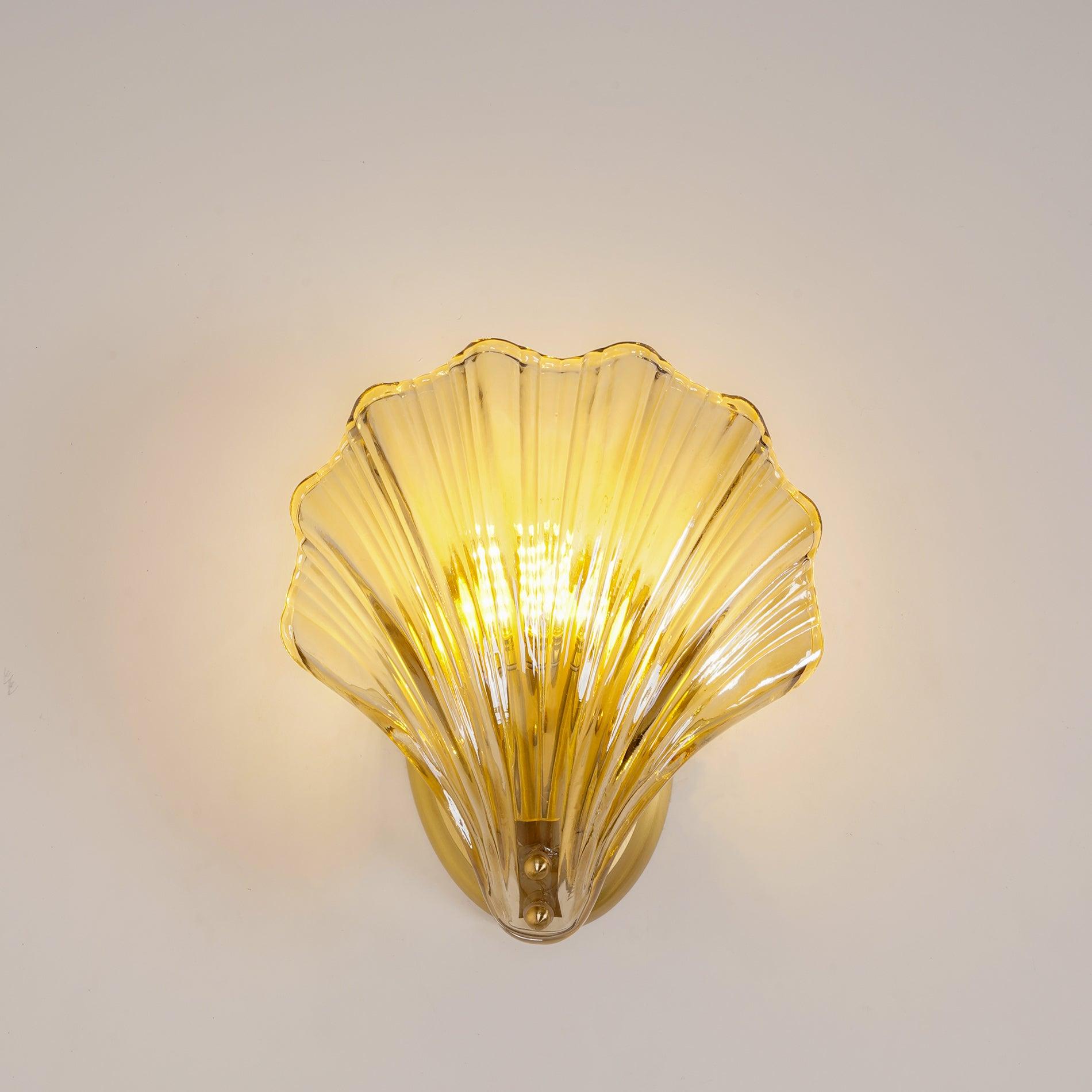 Respected Premium Elegance Brass Glass Wall Light