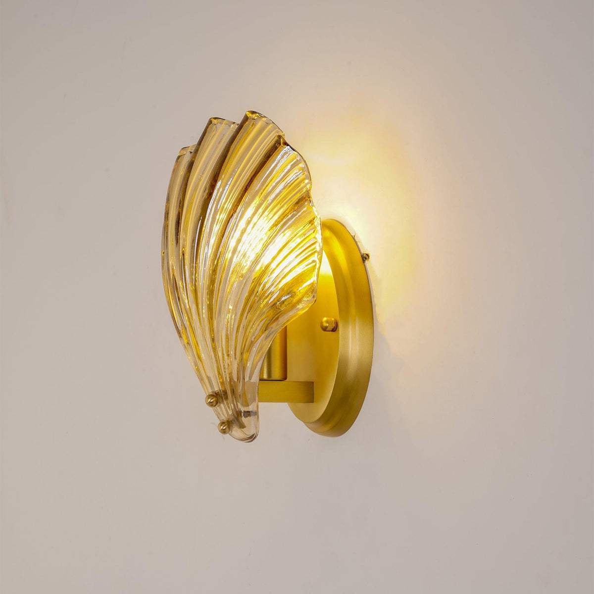 Respected Premium Elegance Brass Glass Wall Light