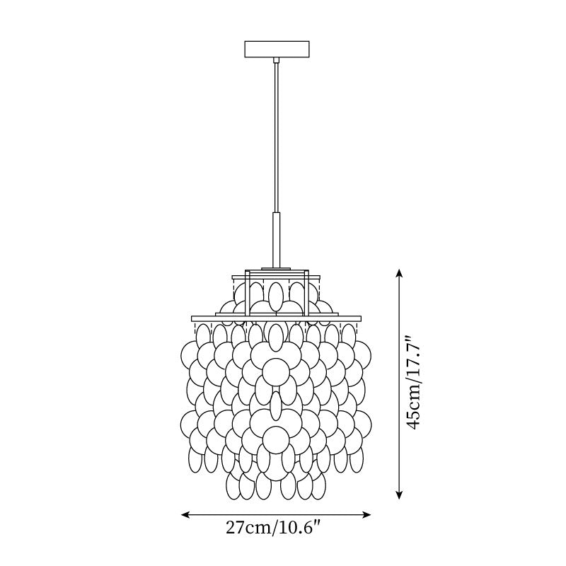 Elios Elegant Capiz Shell Chandelier