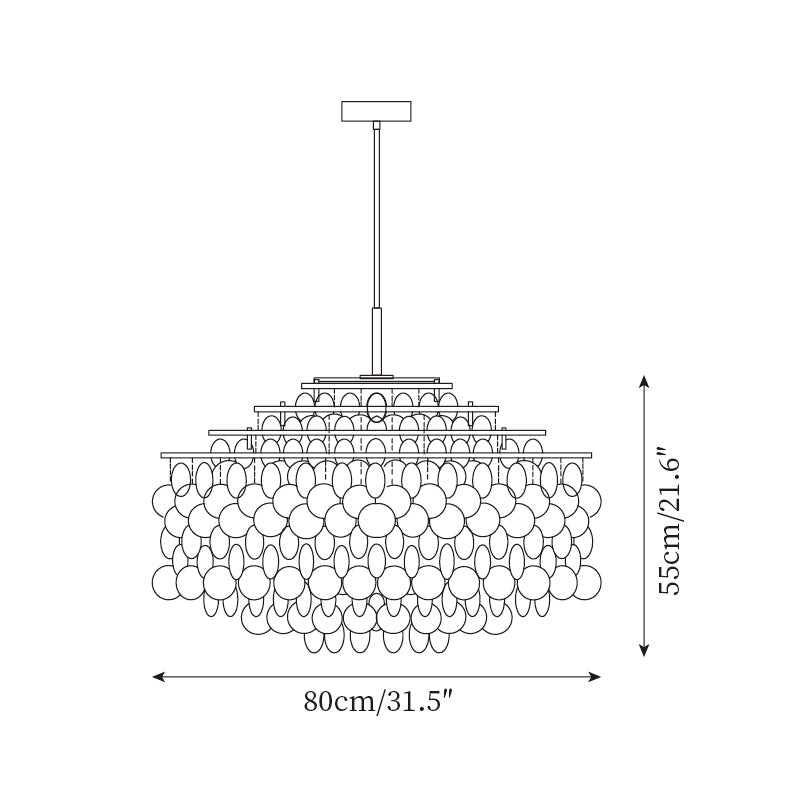 Elios Elegant Capiz Shell Chandelier