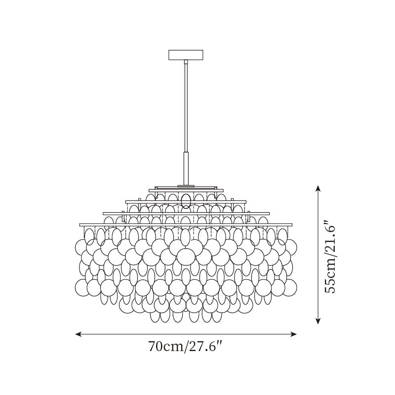 Elios Elegant Capiz Shell Chandelier