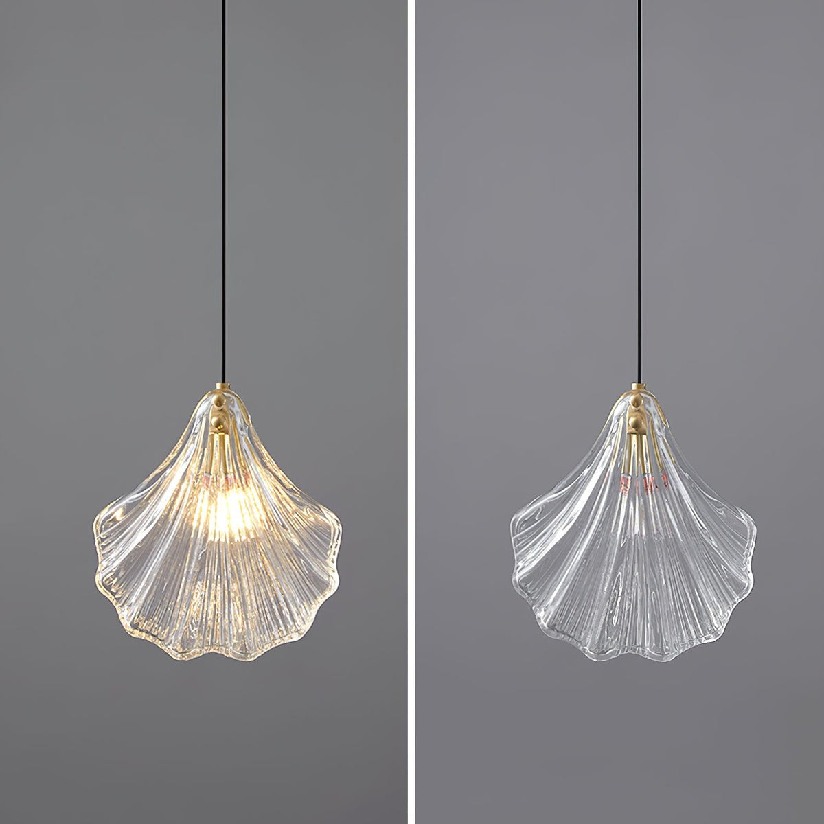 Veliraris Nordic Art Shell Mini Swag Glass Pendant Light