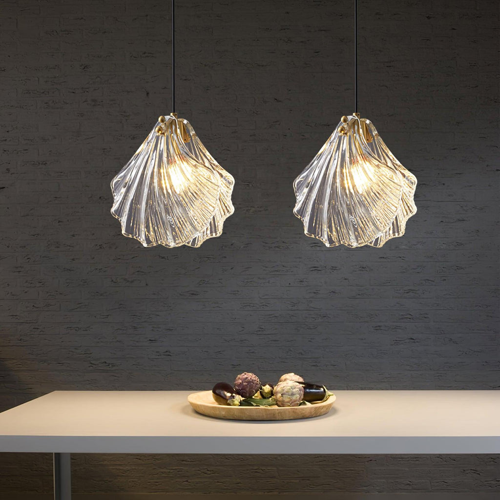 Veliraris Nordic Art Shell Mini Swag Glass Pendant Light