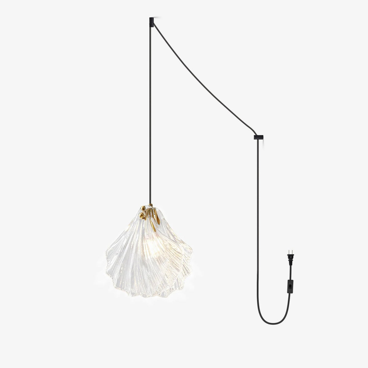 Veliraris Nordic Art Shell Mini Swag Glass Pendant Light