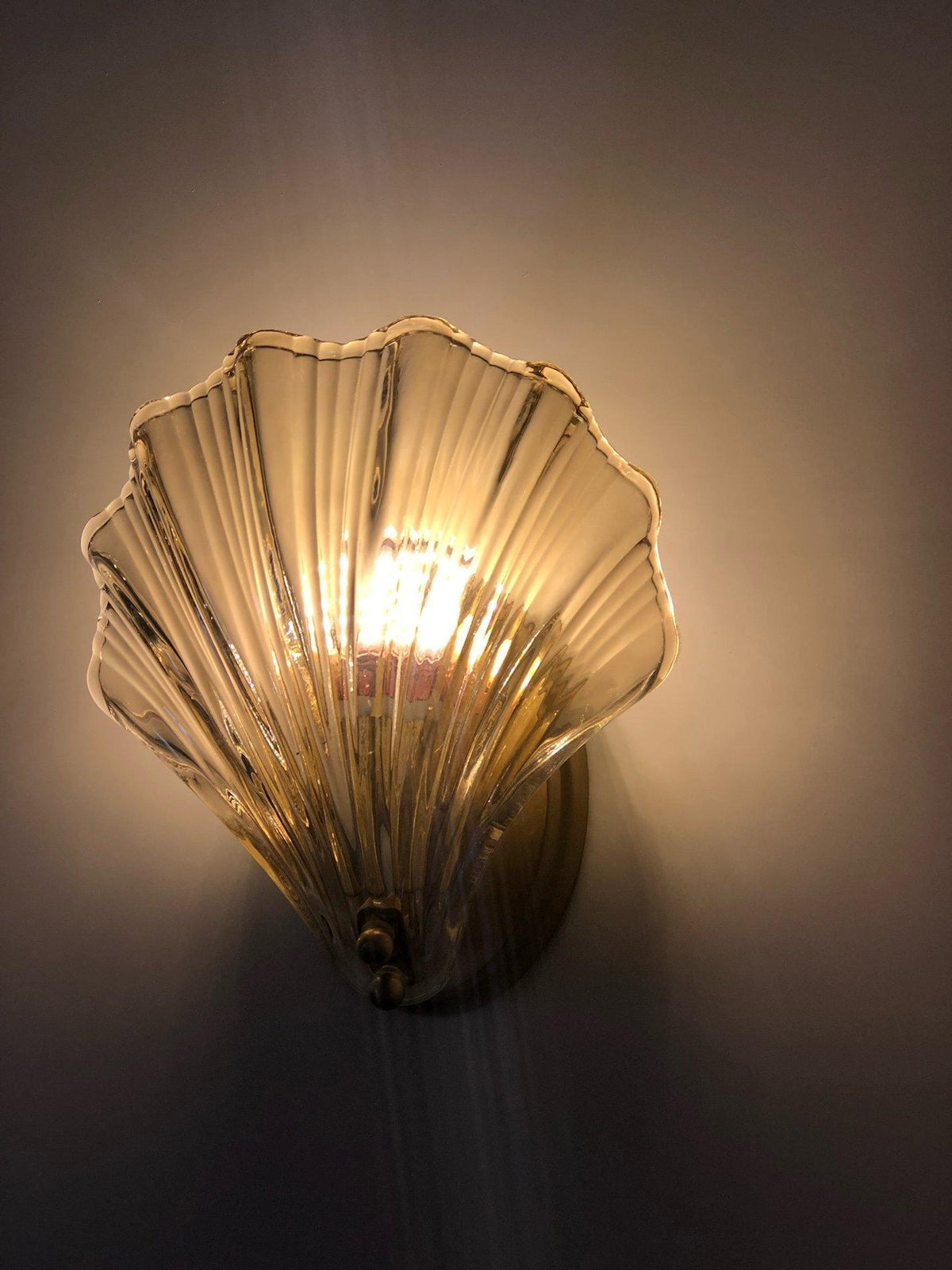 Respected Premium Elegance Brass Glass Wall Light