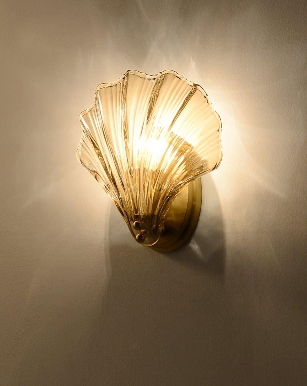 Respected Premium Elegance Brass Glass Wall Light