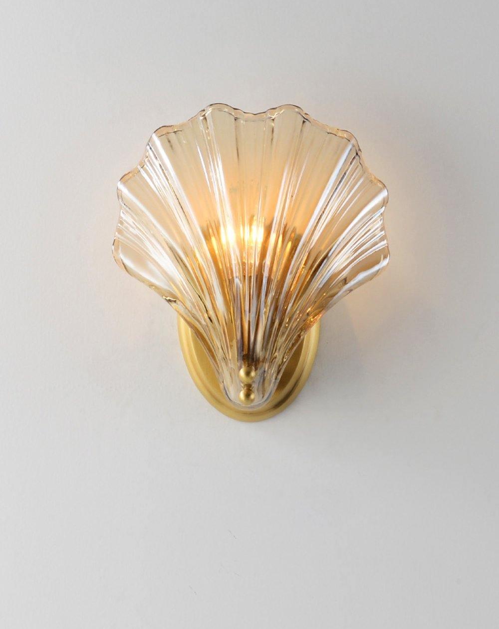 Respected Premium Elegance Brass Glass Wall Light