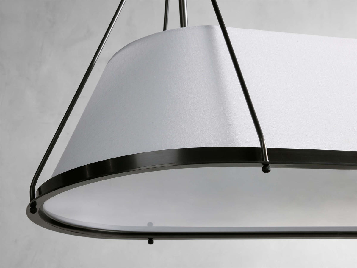 Lysilara Vintage Industrial Linear Fabric Chandelier