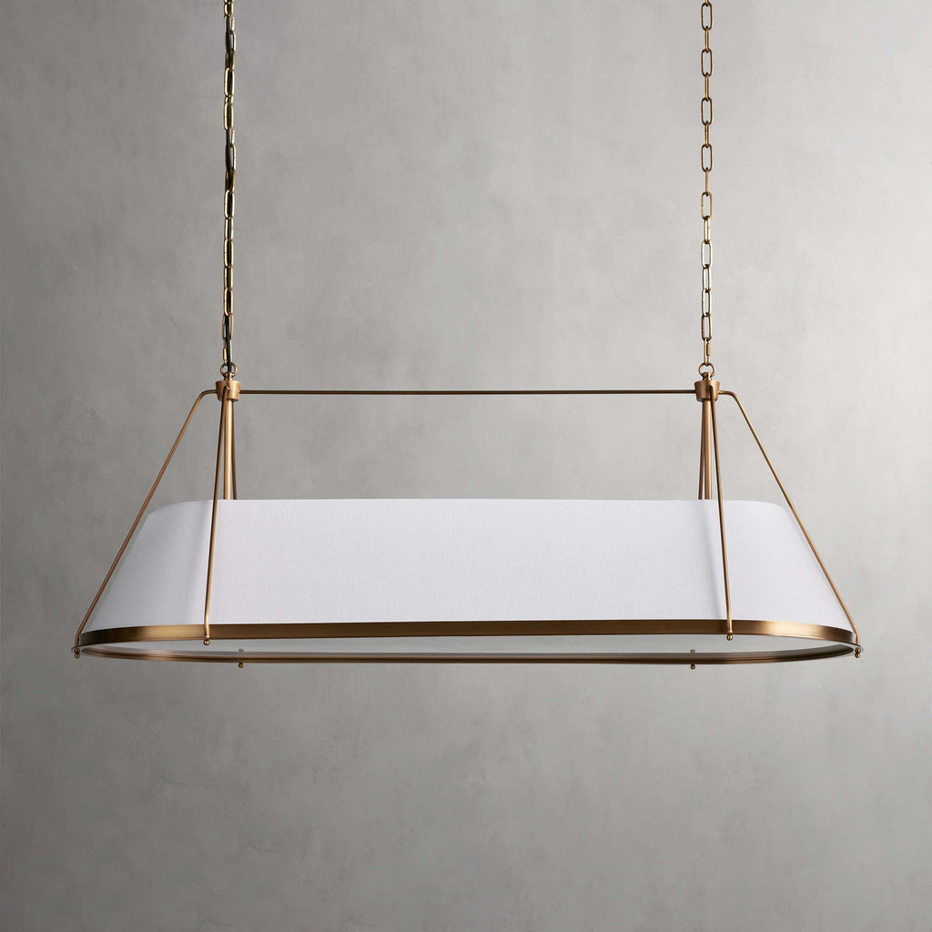 Lysilara Vintage Industrial Linear Fabric Chandelier