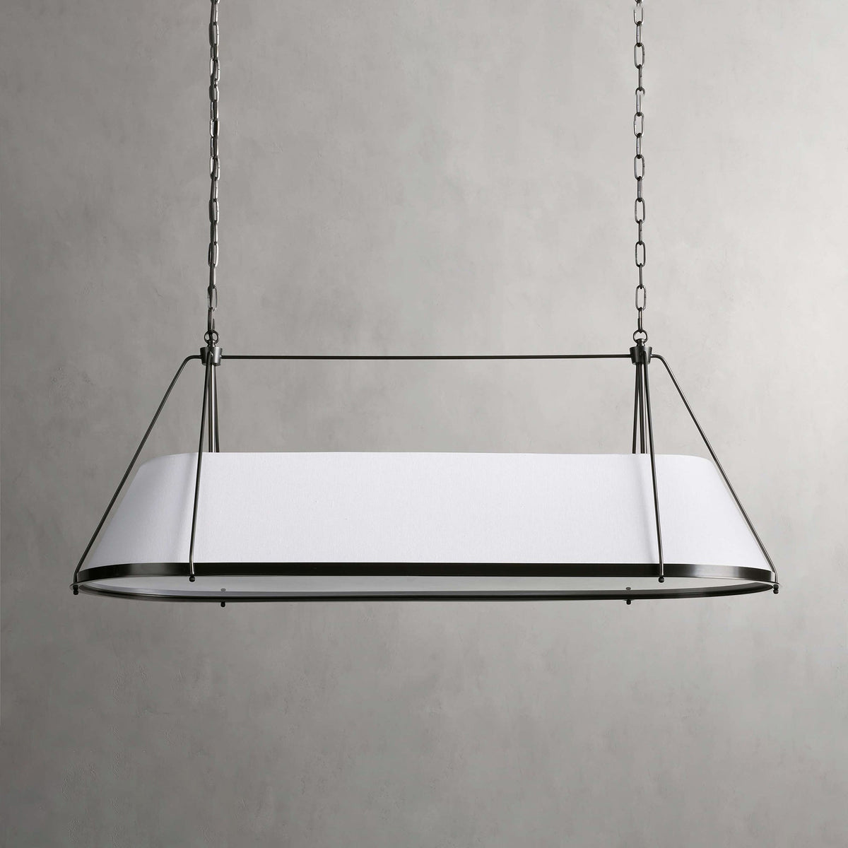 Lysilara Vintage Industrial Linear Fabric Chandelier