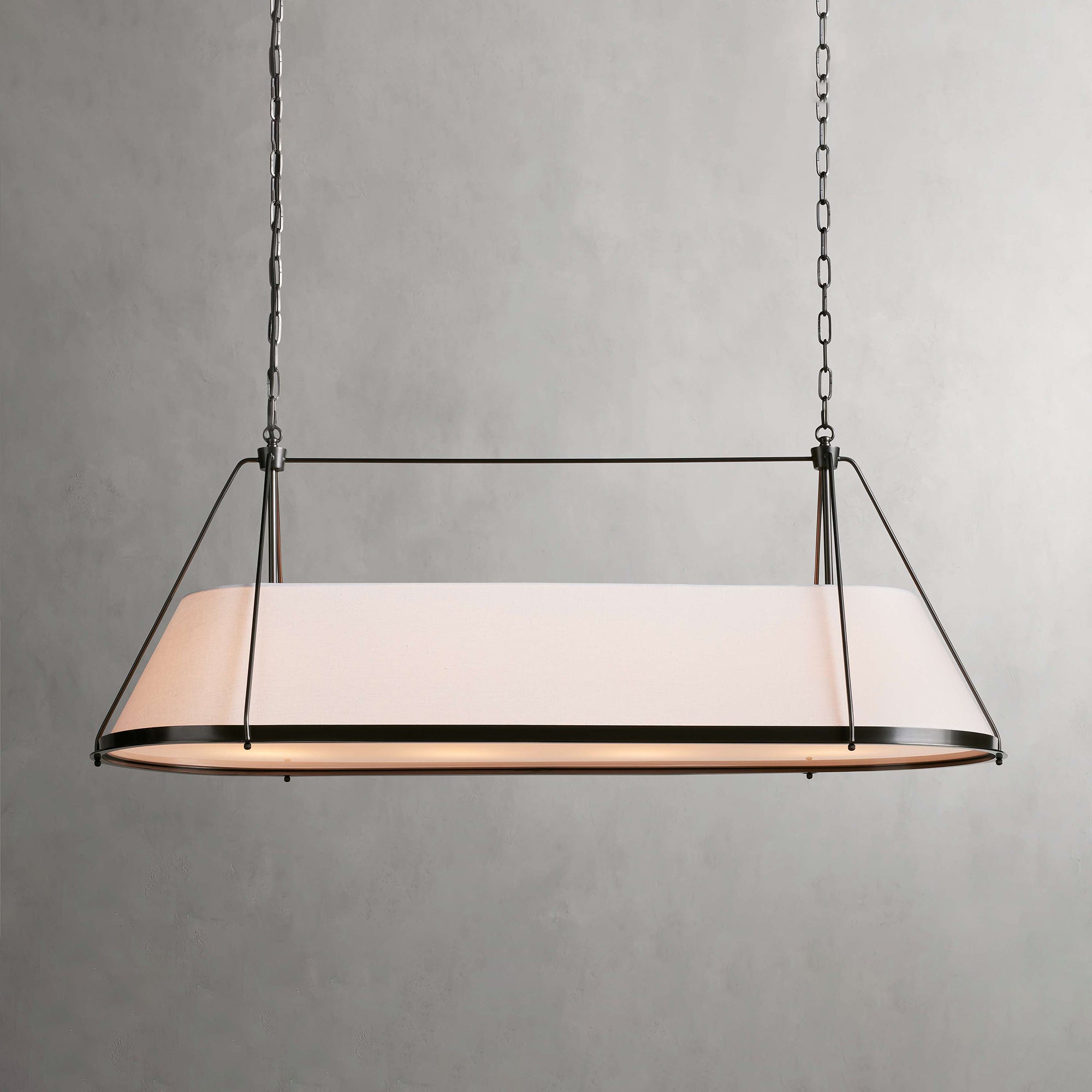 Lysilara Vintage Industrial Linear Fabric Chandelier
