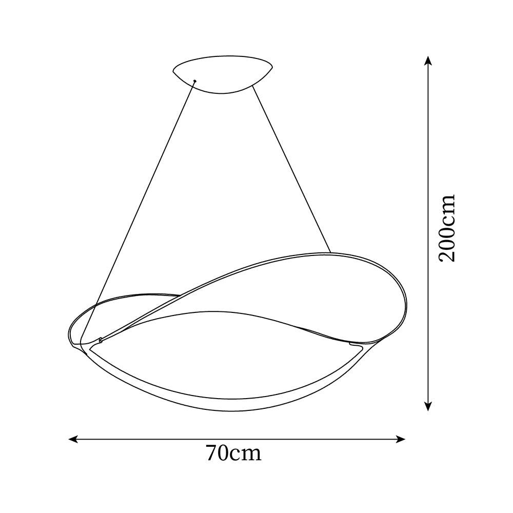 Shield Pendant Lamp Curved Organic Minimalist
