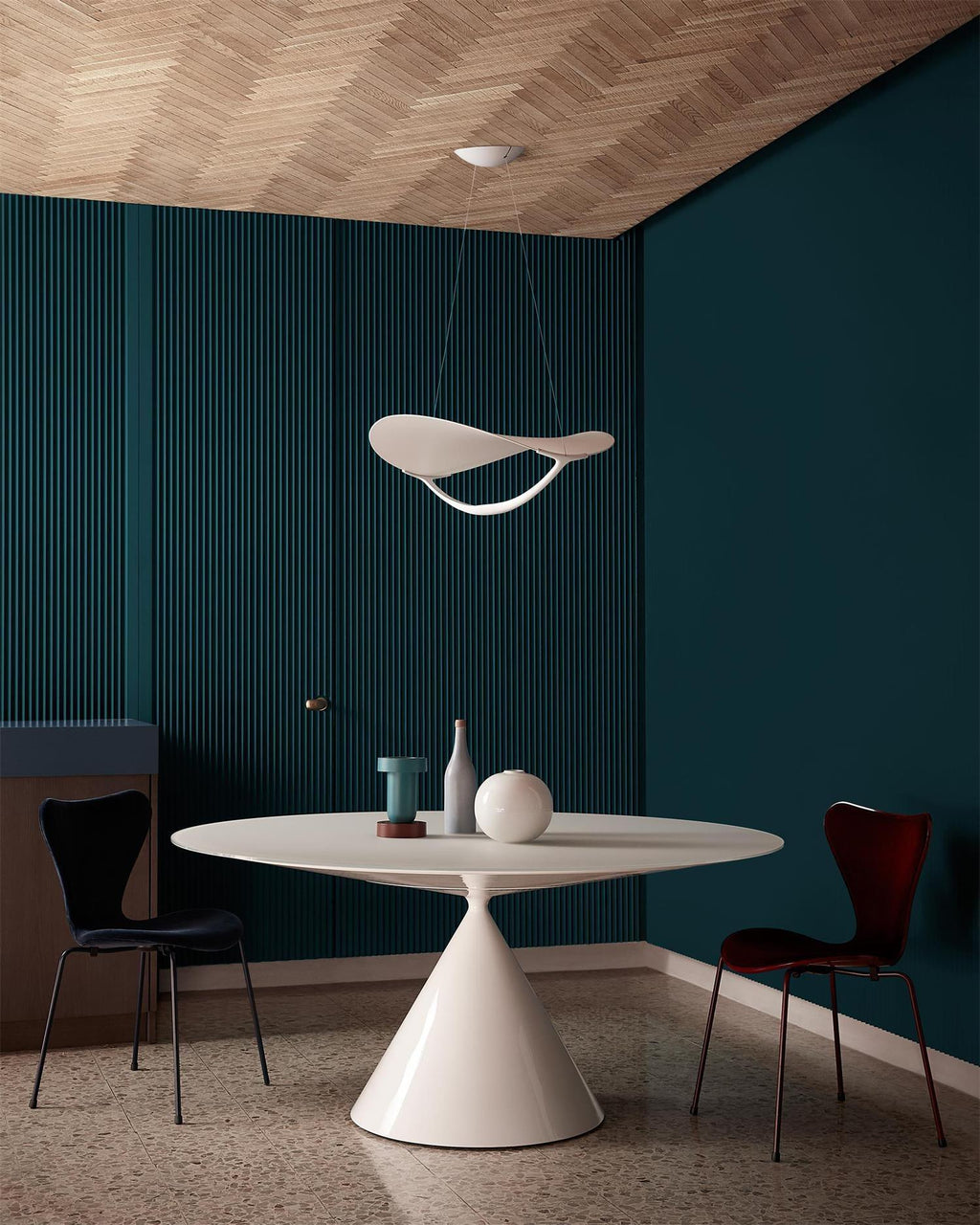 Shield Pendant Lamp Curved Organic Minimalist