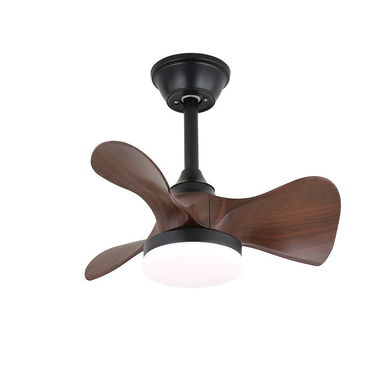 Arden Minimalist Black Wood Ceiling Fan Light