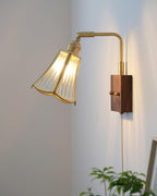 Simone Wall Lamp Floral Glass