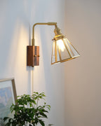 Simone Wall Lamp Floral Glass