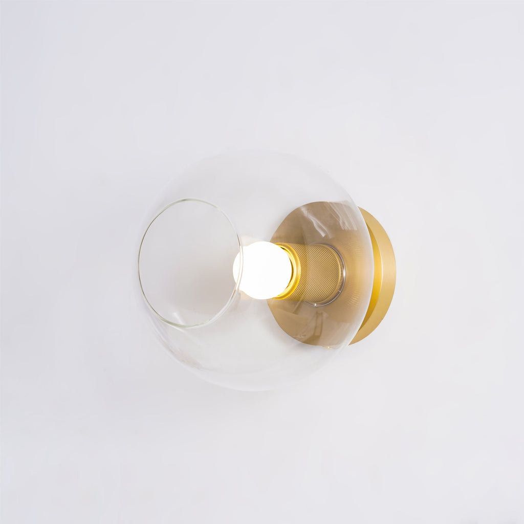 Solara Ceiling Lamp Cone Glass Brass Minimalist Industrial