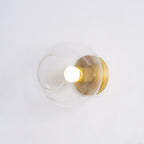 Solara Ceiling Lamp Cone Glass Brass Minimalist Industrial