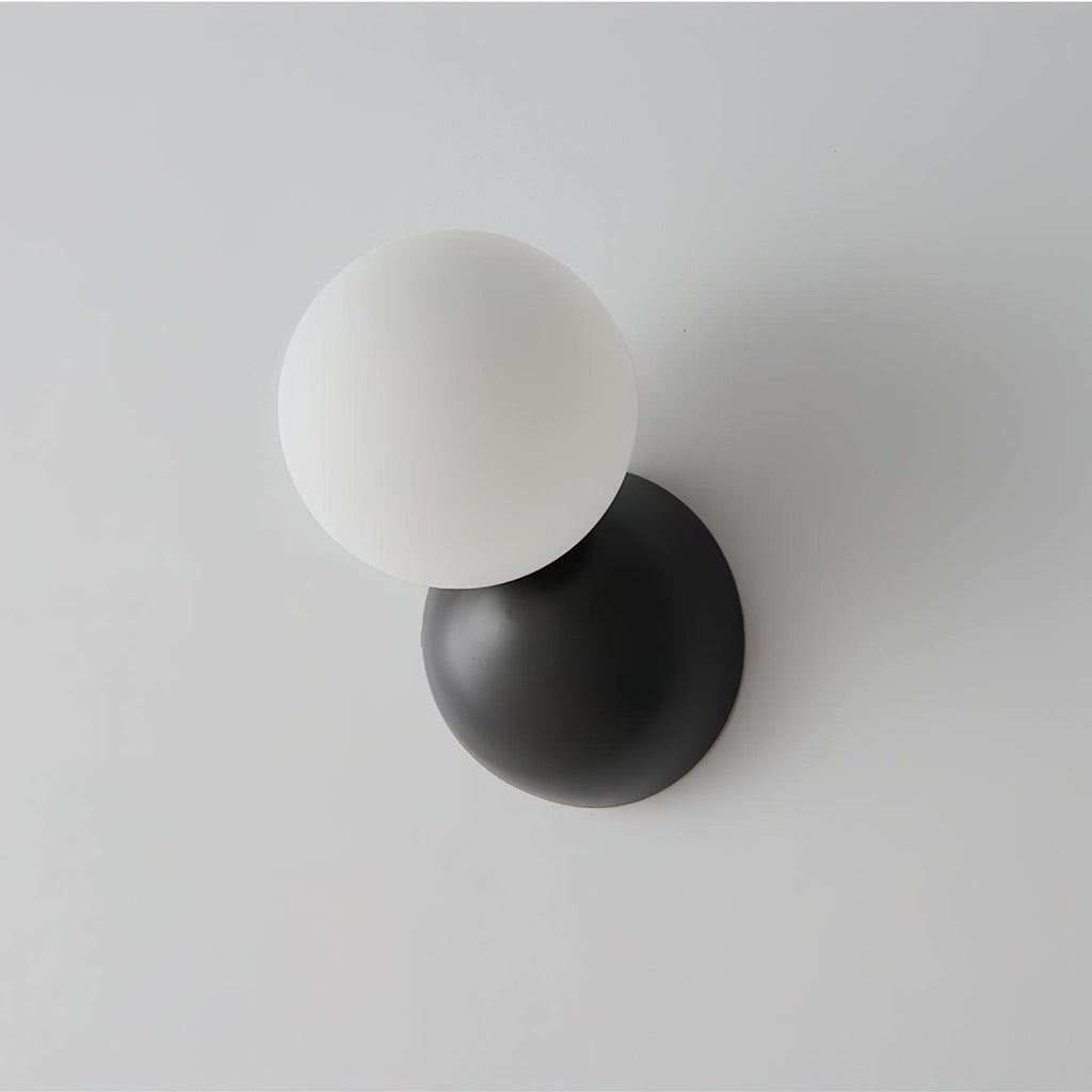 Lysola Sphere Glass Brass Wall Light