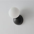 Lysola Sphere Glass Brass Wall Light