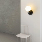 Lysola Sphere Glass Brass Wall Light