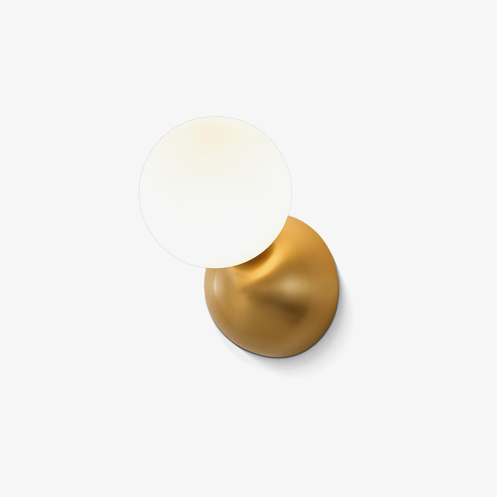 Lysola Sphere Glass Brass Wall Light
