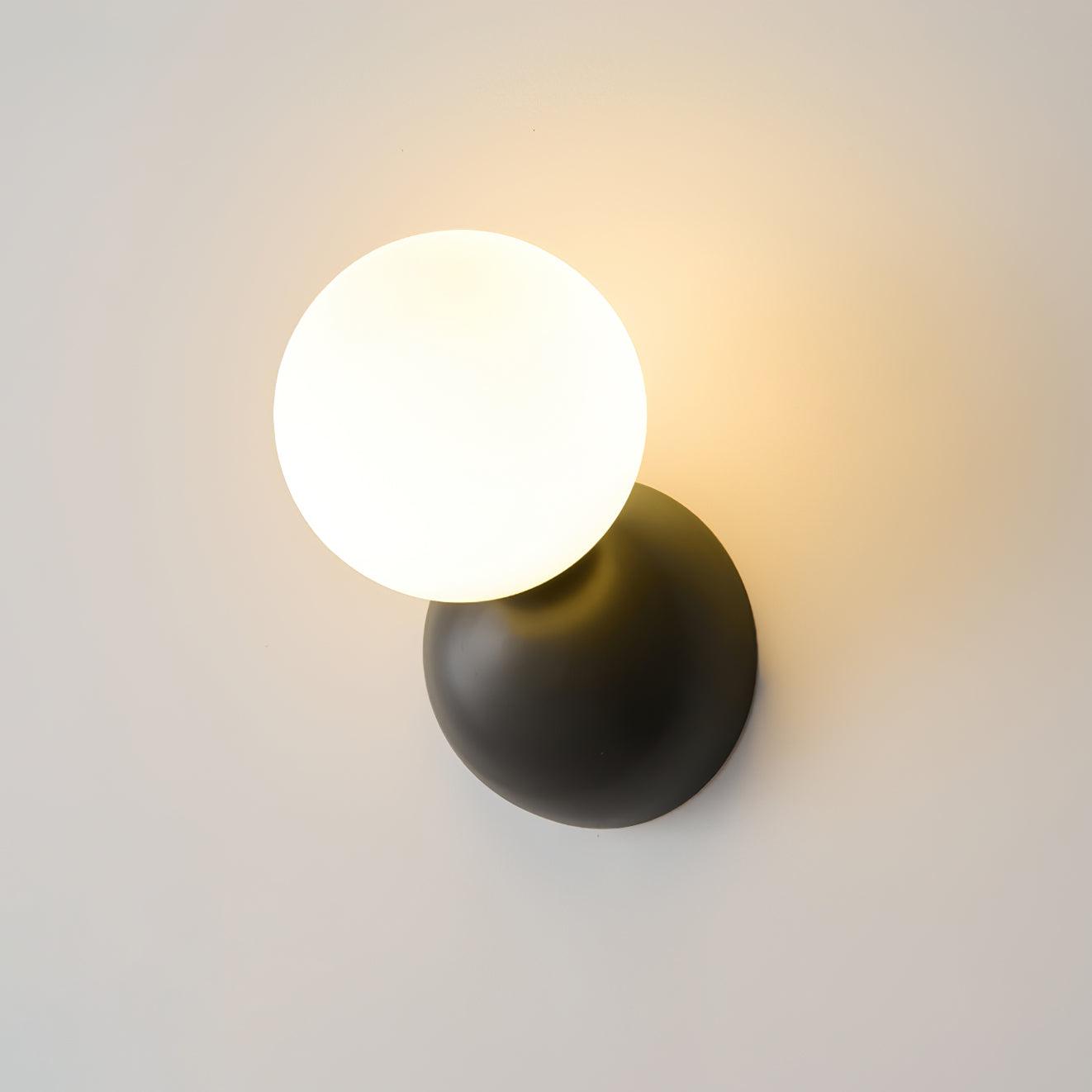 Lysola Sphere Glass Brass Wall Light