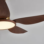 Aurelia Modern Wood Brass Ceiling Fan Light