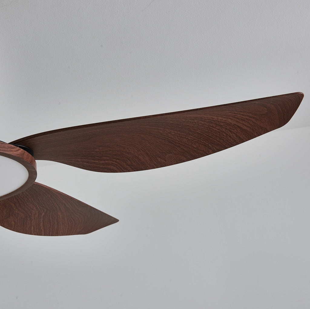 Aurelia Modern Wood Brass Ceiling Fan Light