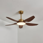 Aurelia Modern Wood Brass Ceiling Fan Light