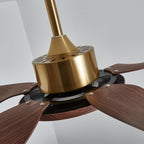 Aurelia Modern Wood Brass Ceiling Fan Light