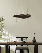 Umare Whimsical Oak Glass Pendant Light