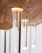 Umare Whimsical Oak Glass Pendant Light