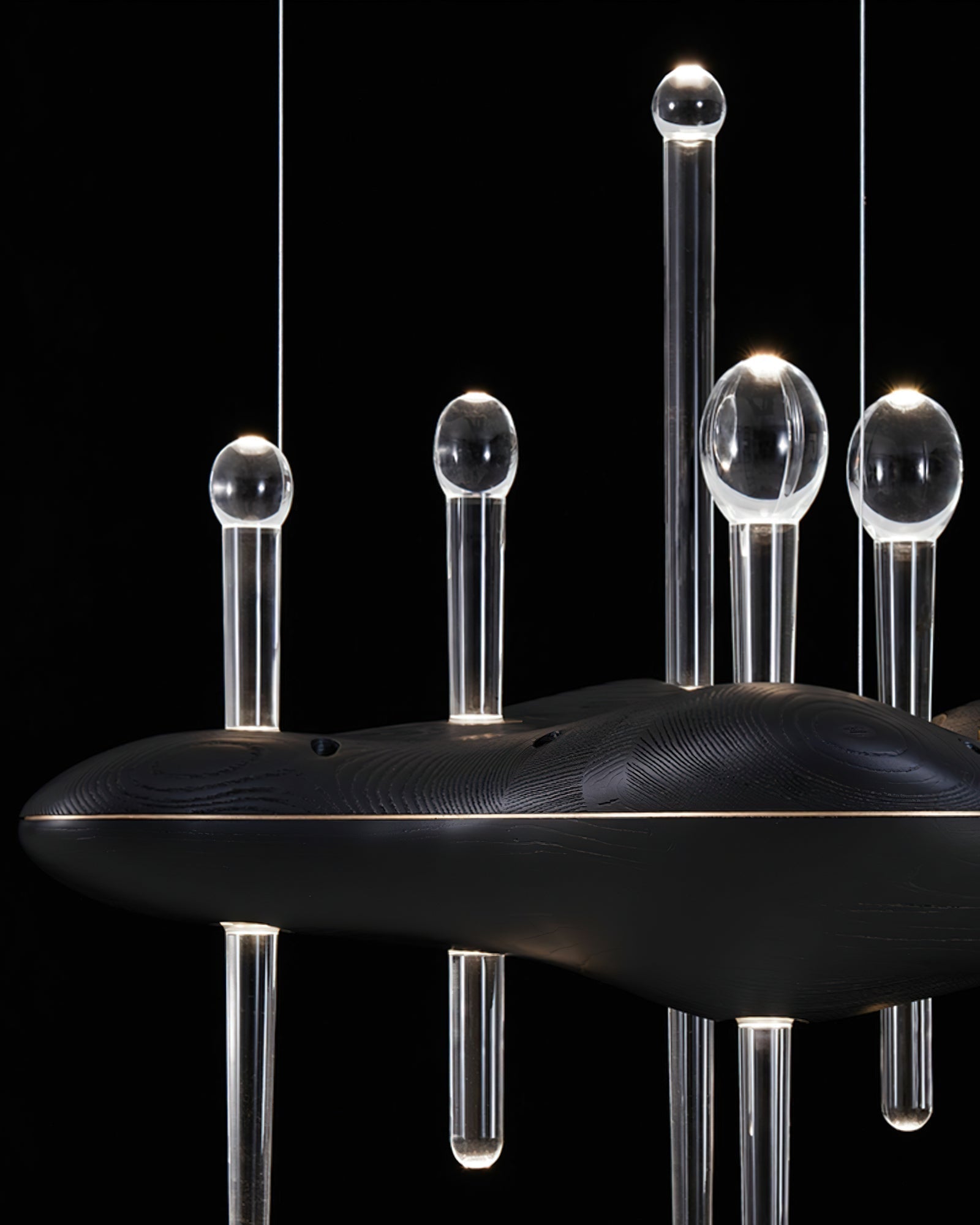 Umare Whimsical Oak Glass Pendant Light
