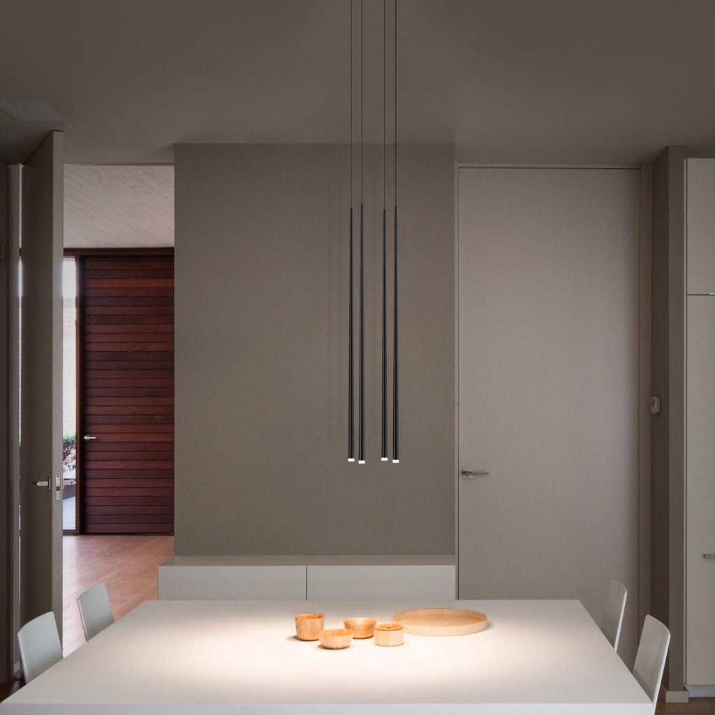 Lustra Chandelier Slender Black Minimalist