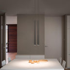 Lustra Chandelier Slender Black Minimalist