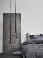Lustra Chandelier Slender Black Minimalist