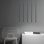 Lustra Chandelier Slender Black Minimalist