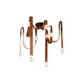 Elraearis Modern Minimalist LED Leather Alabaster Chandelier
