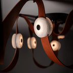 Elraearis Modern Minimalist LED Leather Alabaster Chandelier