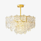 Lustra Chandelier Snowflake Glass Gold