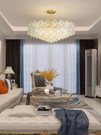Lustra Chandelier Snowflake Glass Gold