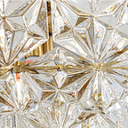 Lustra Chandelier Snowflake Glass Gold