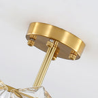 Lustra Chandelier Snowflake Glass Gold