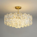 Lustra Chandelier Snowflake Glass Gold