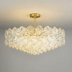 Lustra Chandelier Snowflake Glass Gold