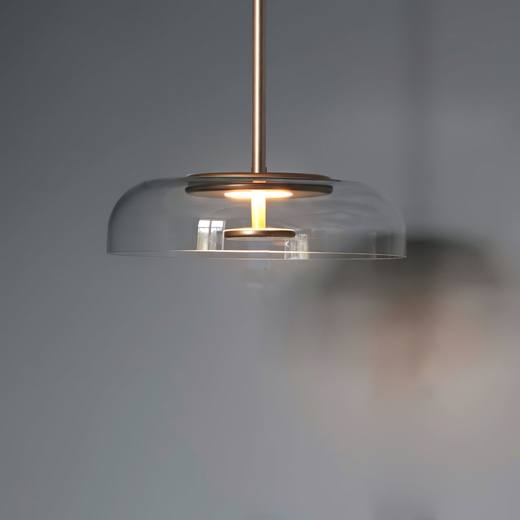 Lustra Pendant Lamp Transparent Glass Sleek