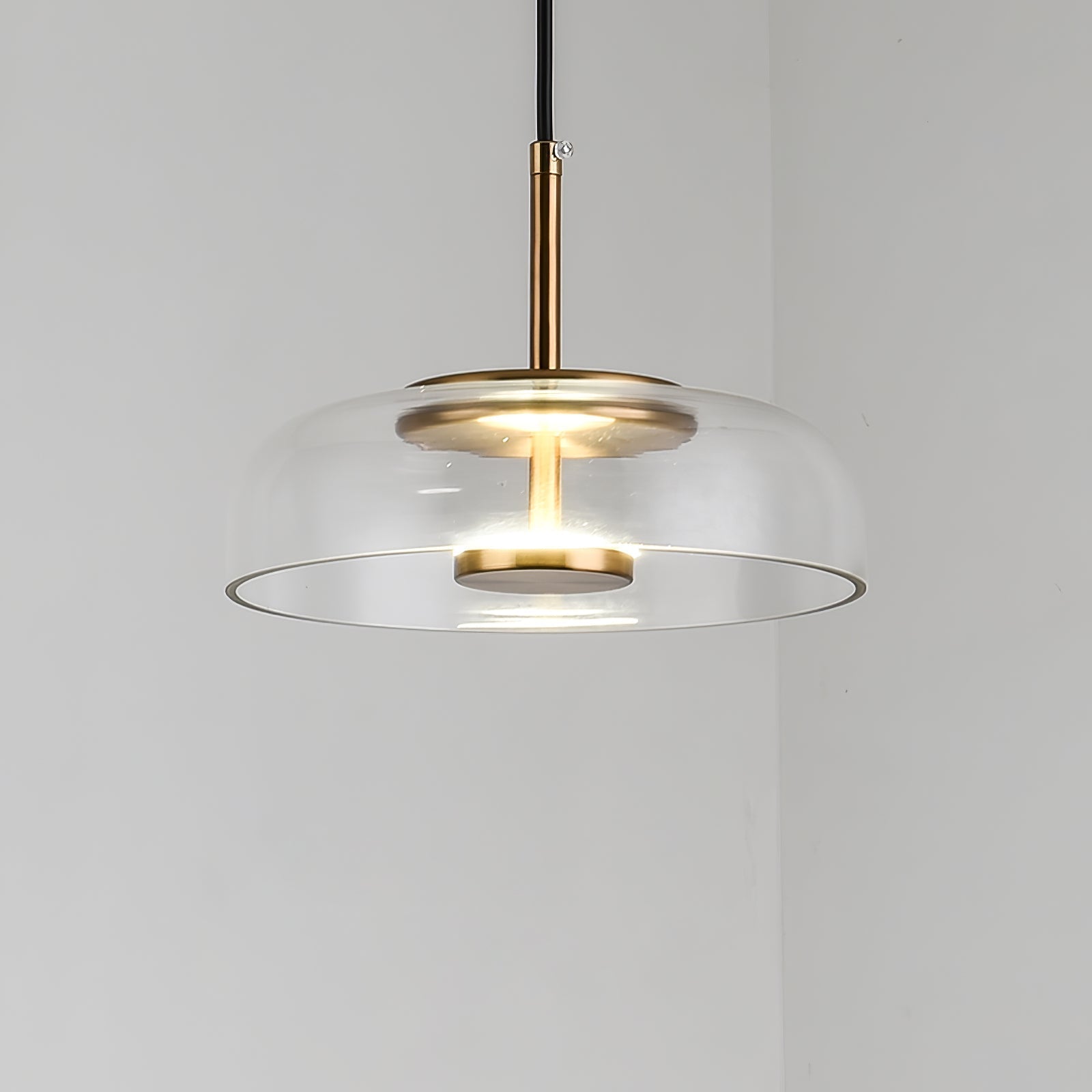 Lustra Pendant Lamp Transparent Glass Sleek