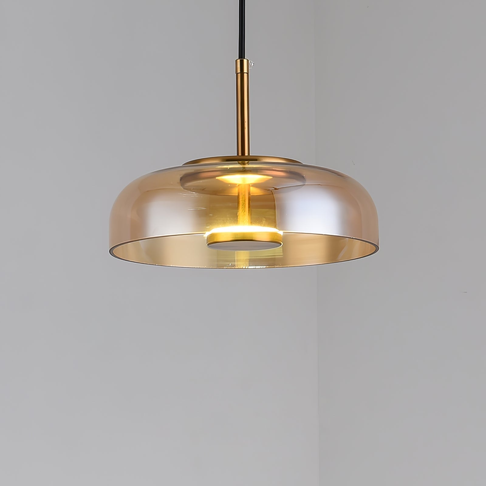 Lustra Pendant Lamp Transparent Glass Sleek