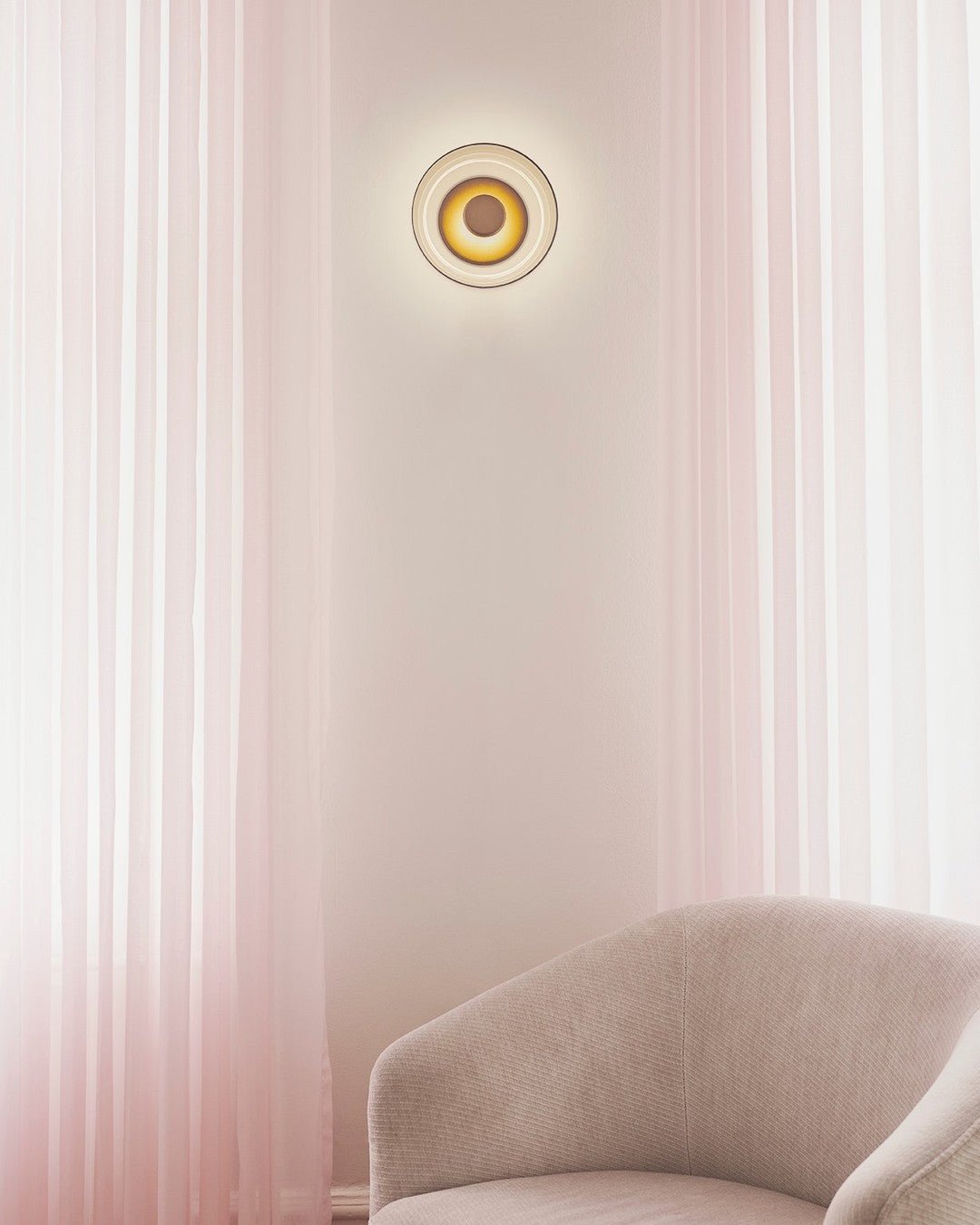 Crux Modern Minimalist Brass Glass Wall Light
